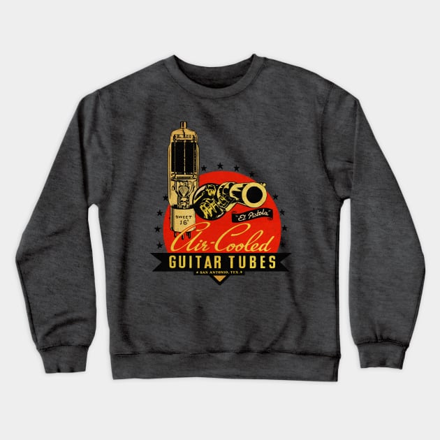 Vintage Guitar Tubes Crewneck Sweatshirt by Kujo Vintage